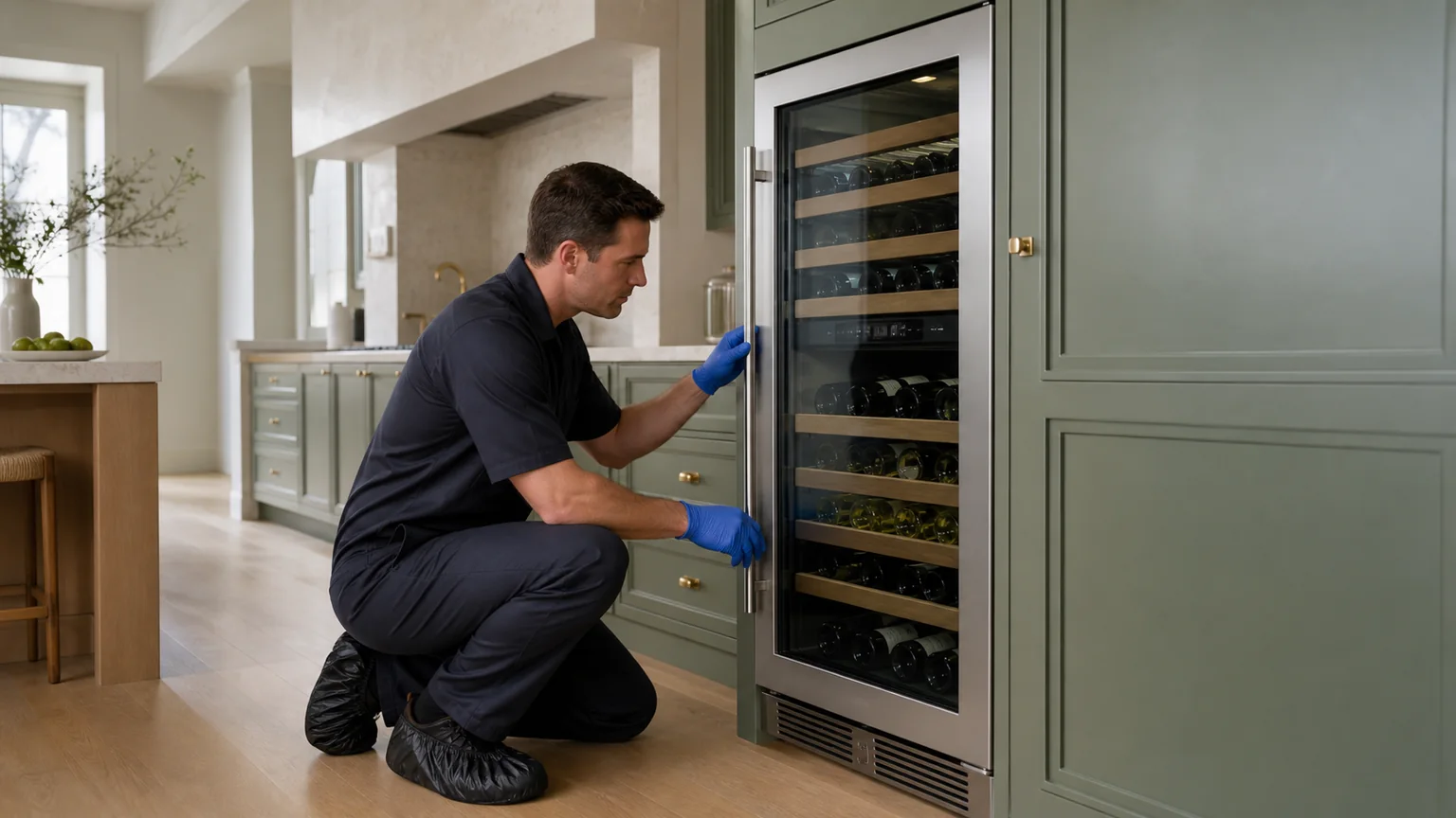 Undercounter wine-storage service